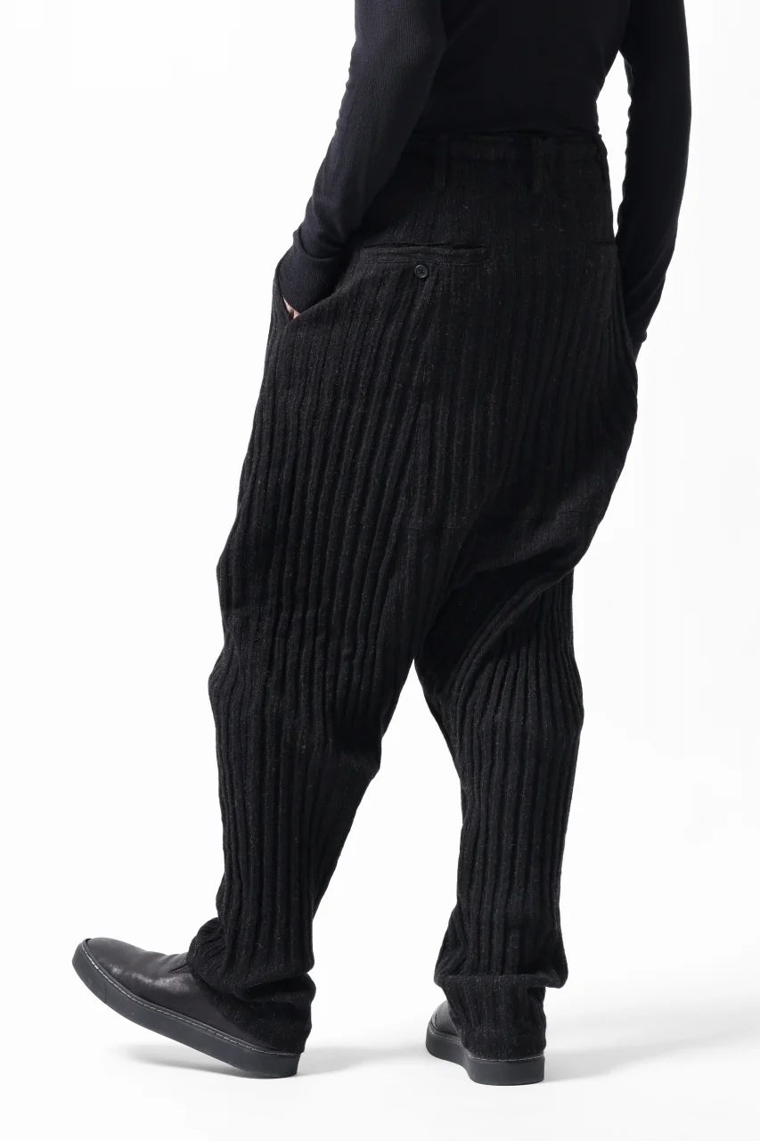 forme d'expression 2-Tucked Sarouel Pants (Black) - Image 5