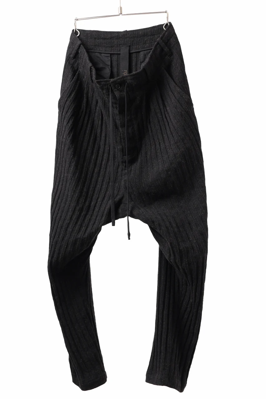 forme d'expression 2-Tucked Sarouel Pants (Black) - Image 7