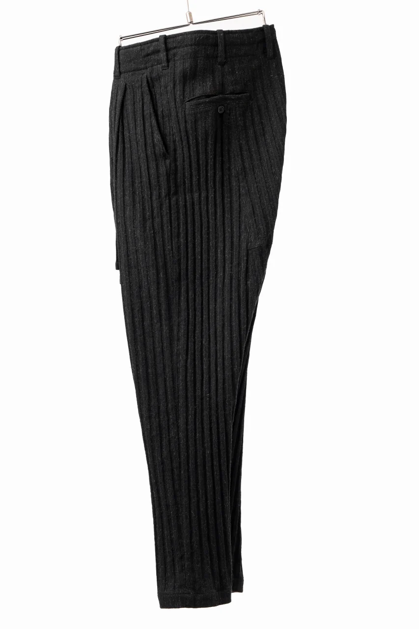 forme d'expression 2-Tucked Sarouel Pants (Black) - Image 9