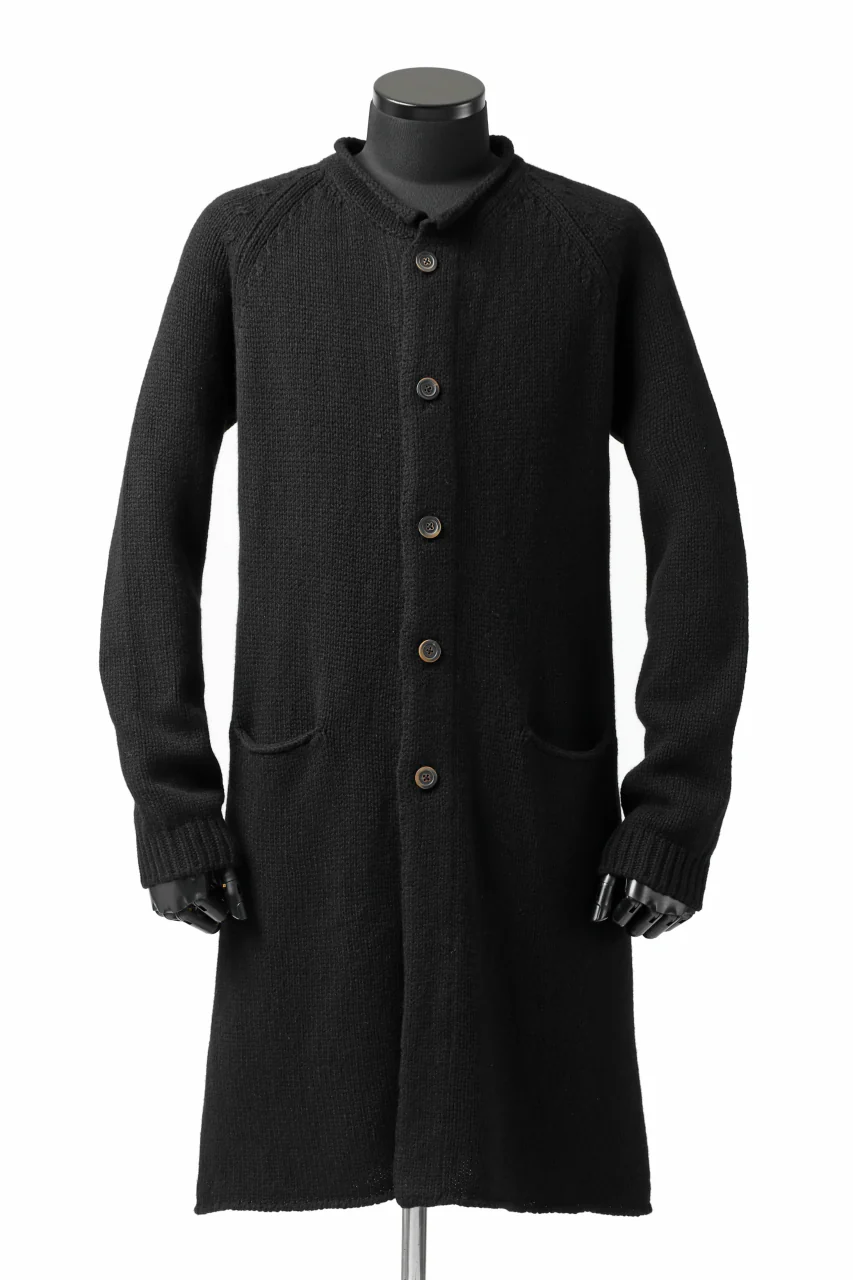 forme d'expression Buttoned Up Knitted Coat (Black)
