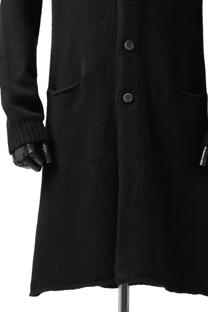 forme d'expression Buttoned Up Knitted Coat (Black) - Image 10