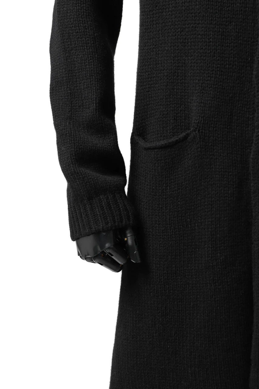 forme d'expression Buttoned Up Knitted Coat (Black) - Image 11