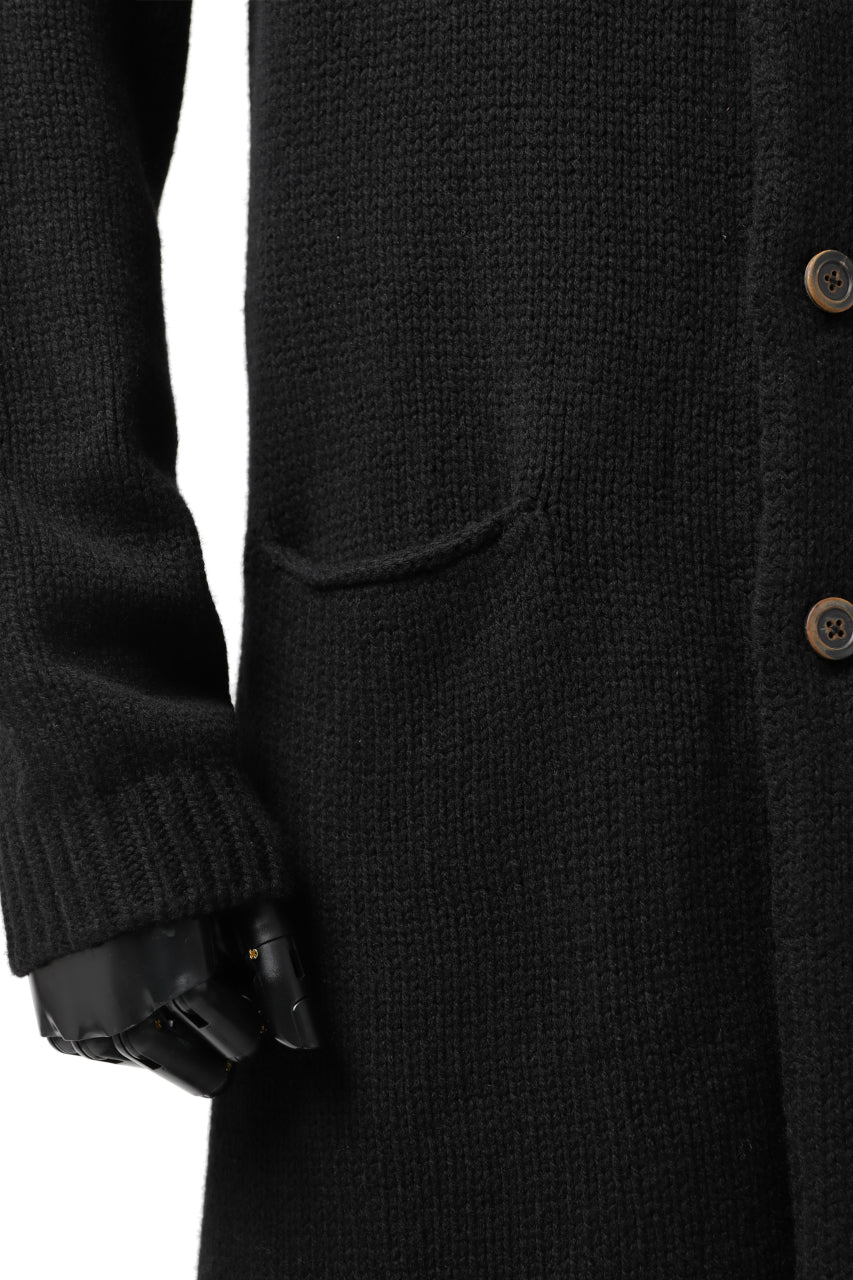 forme d'expression Buttoned Up Knitted Coat (Black) - Image 12