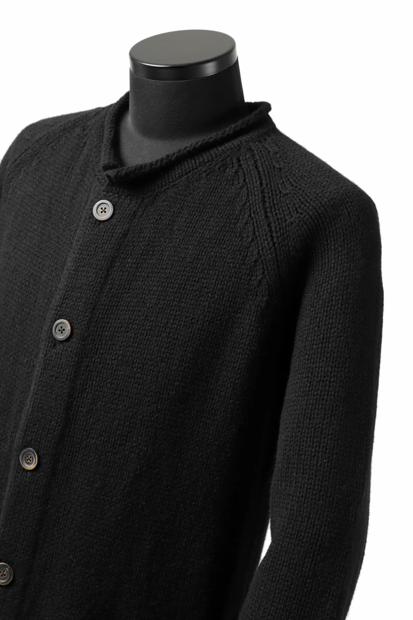 forme d'expression Buttoned Up Knitted Coat (Black) - Image 13