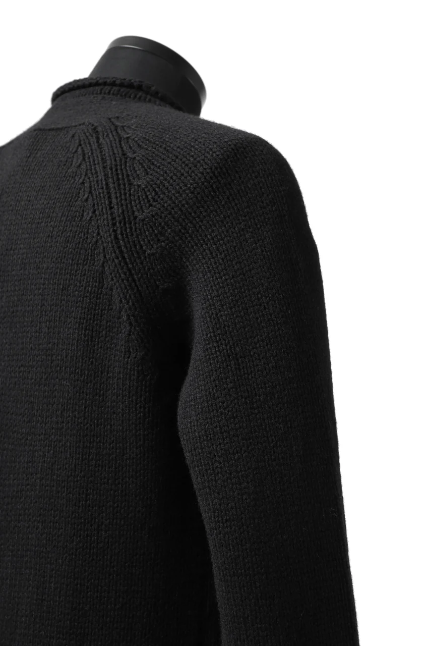 forme d'expression Buttoned Up Knitted Coat (Black) - Image 18