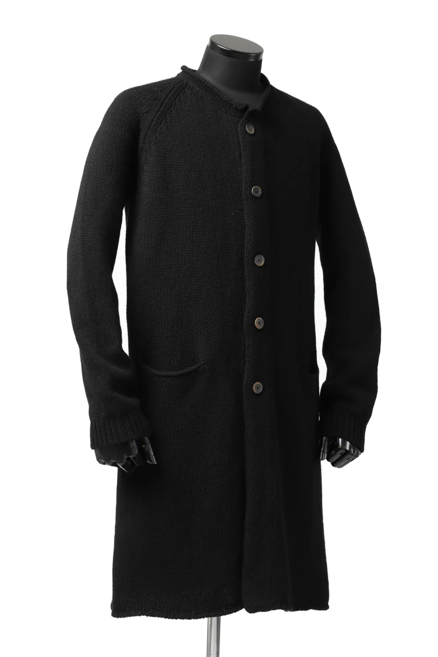 forme d'expression Buttoned Up Knitted Coat (Black) - Image 2