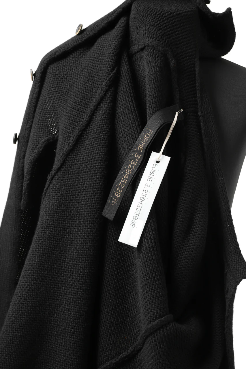 forme d'expression Buttoned Up Knitted Coat (Black) - Image 20