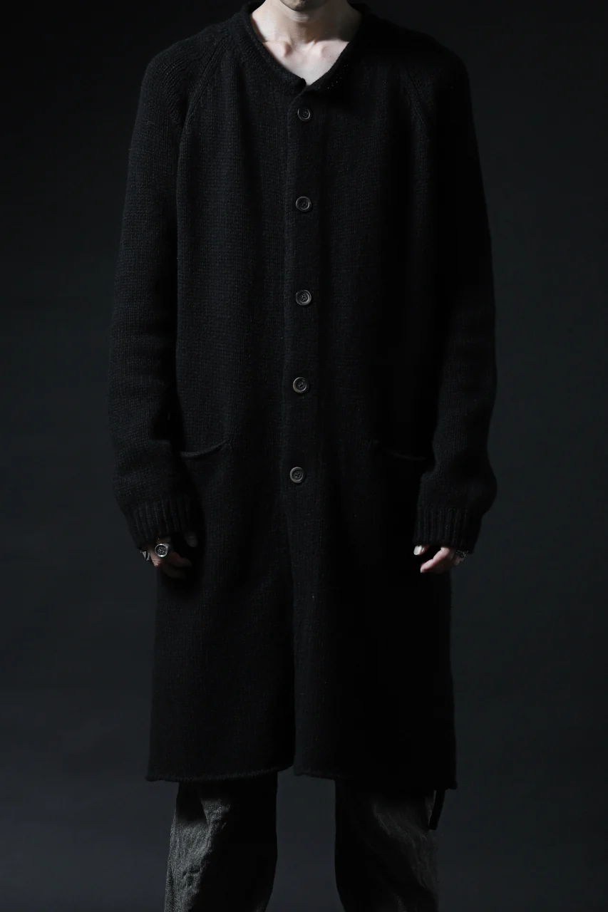 forme d'expression Buttoned Up Knitted Coat (Black) - Image 22