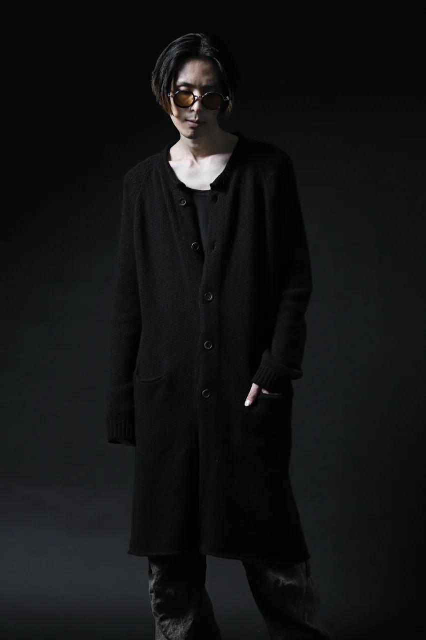 forme d'expression Buttoned Up Knitted Coat (Black) - Image 24