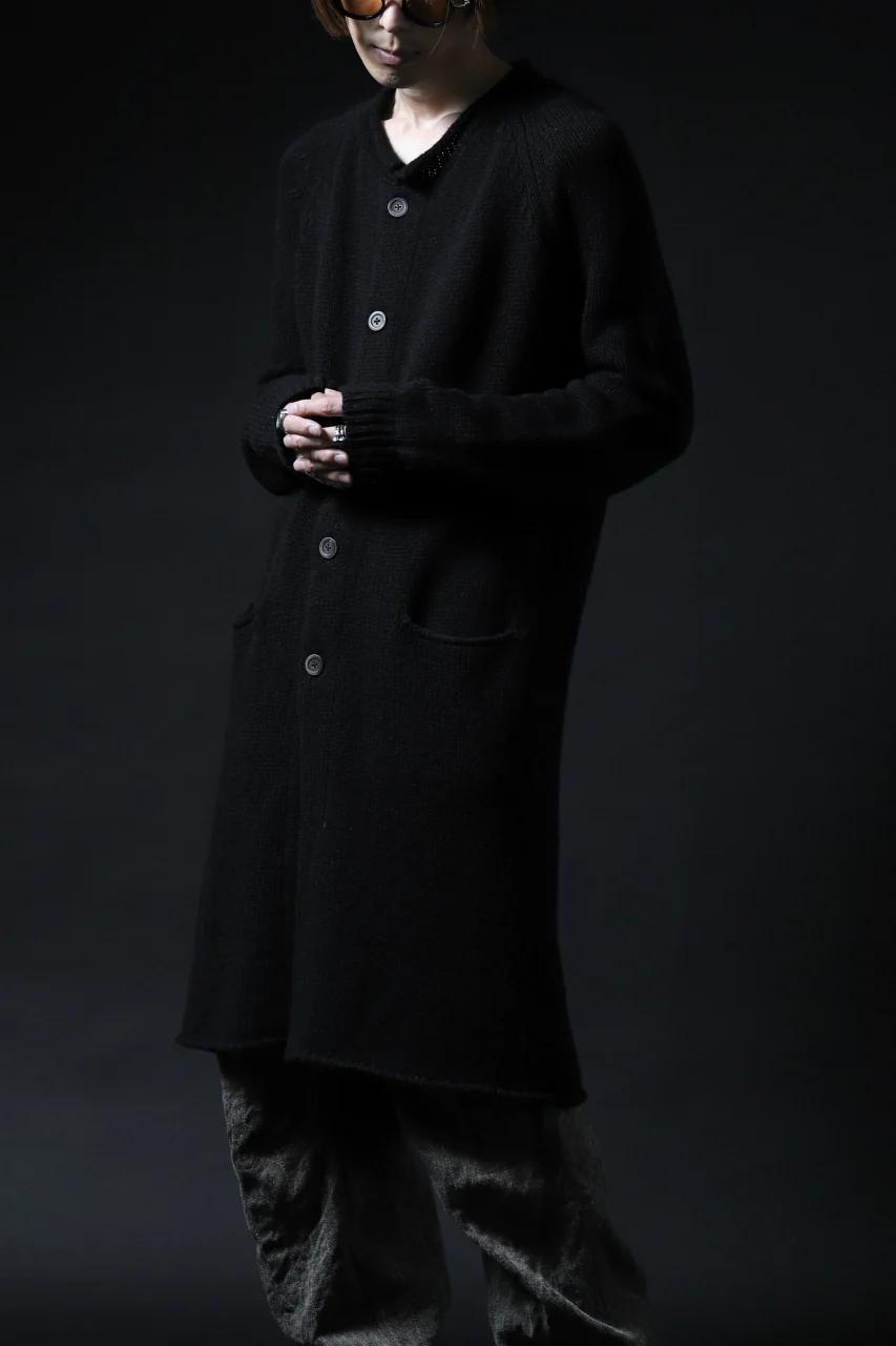 forme d'expression Buttoned Up Knitted Coat (Black) - Image 27