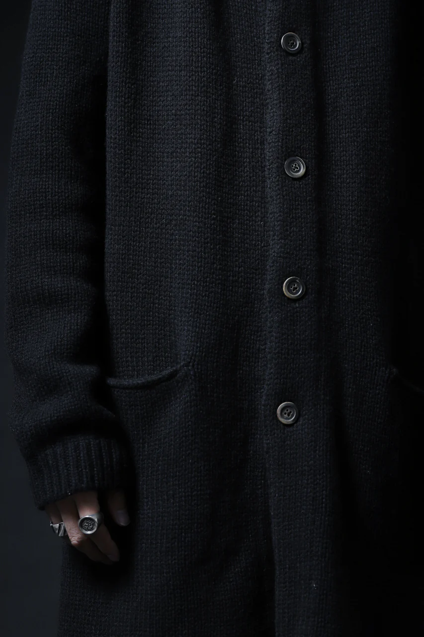 forme d'expression Buttoned Up Knitted Coat (Black) - Image 28