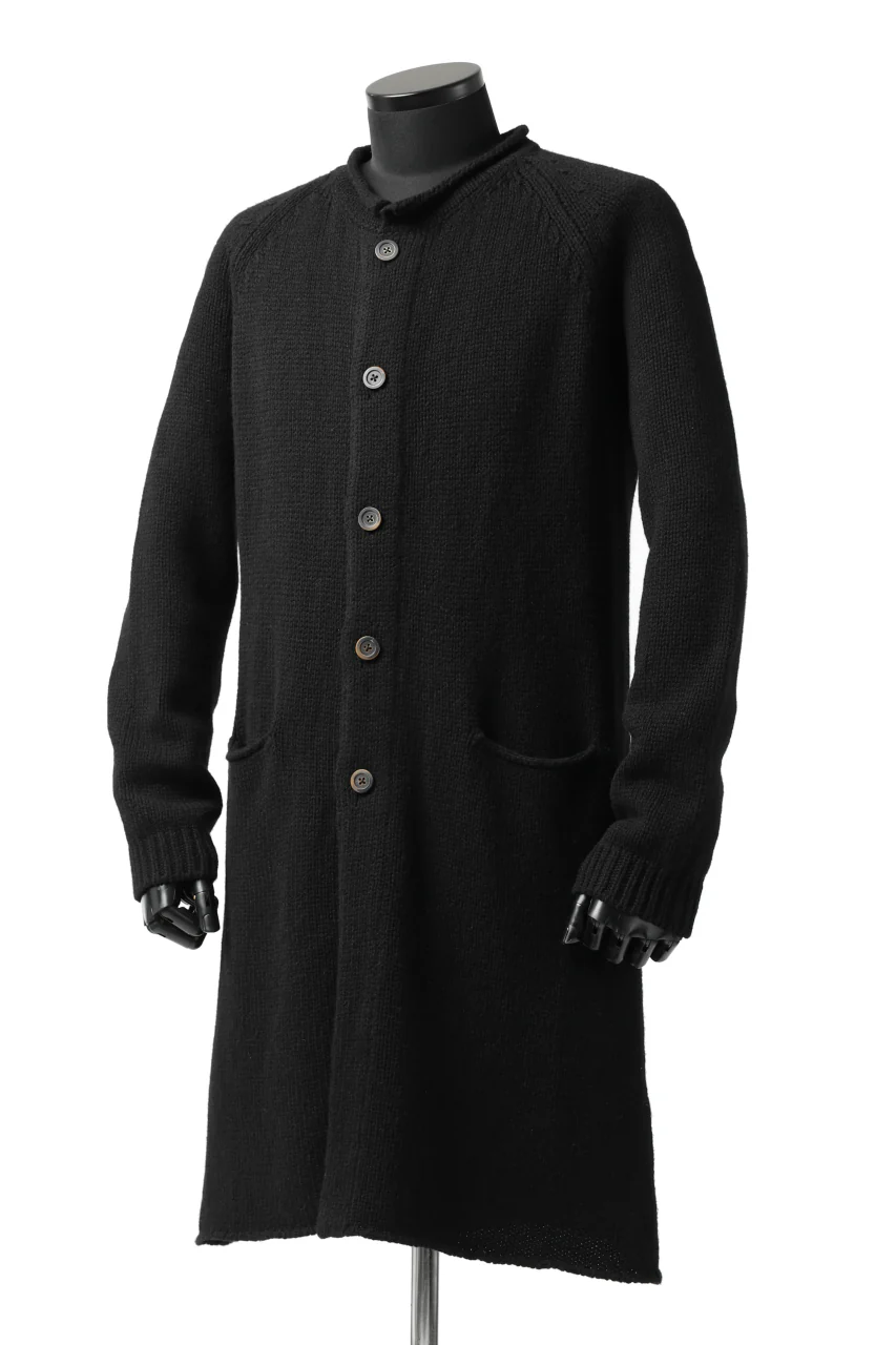 forme d'expression Buttoned Up Knitted Coat (Black) - Image 3