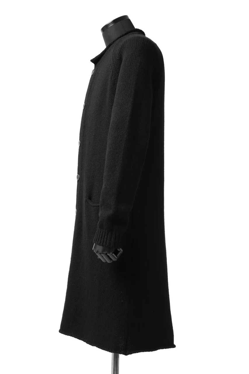 forme d'expression Buttoned Up Knitted Coat (Black) - Image 4