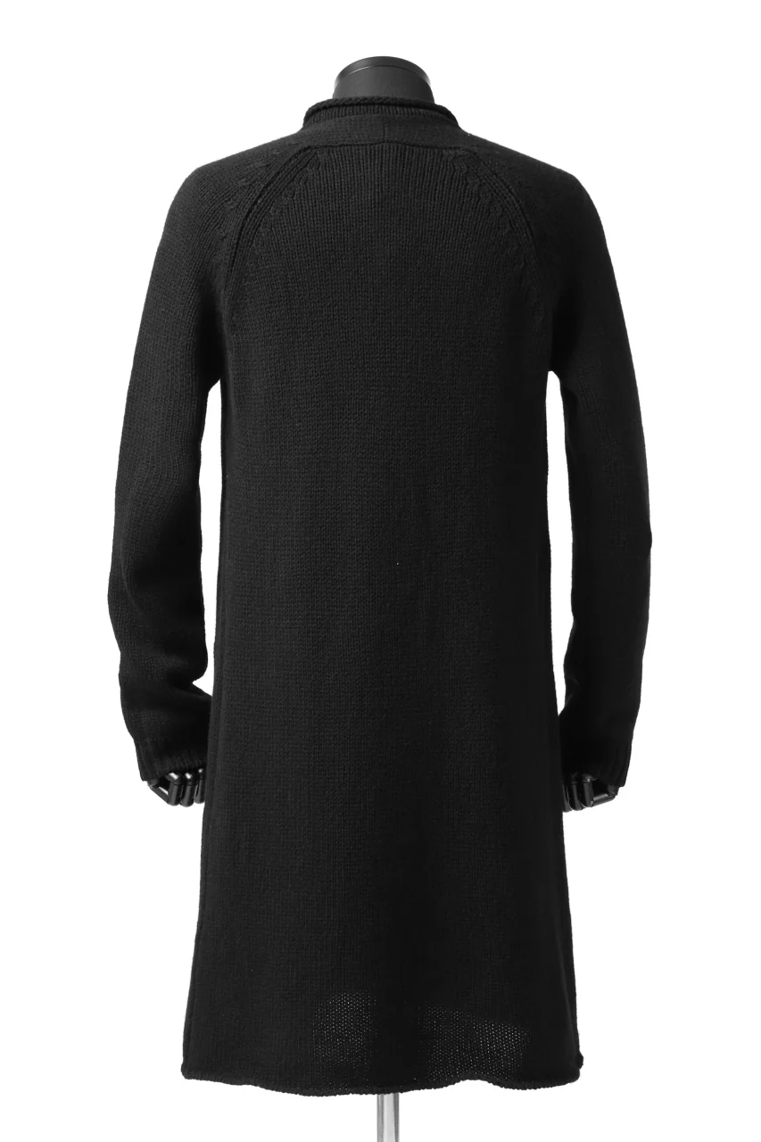 forme d'expression Buttoned Up Knitted Coat (Black) - Image 5