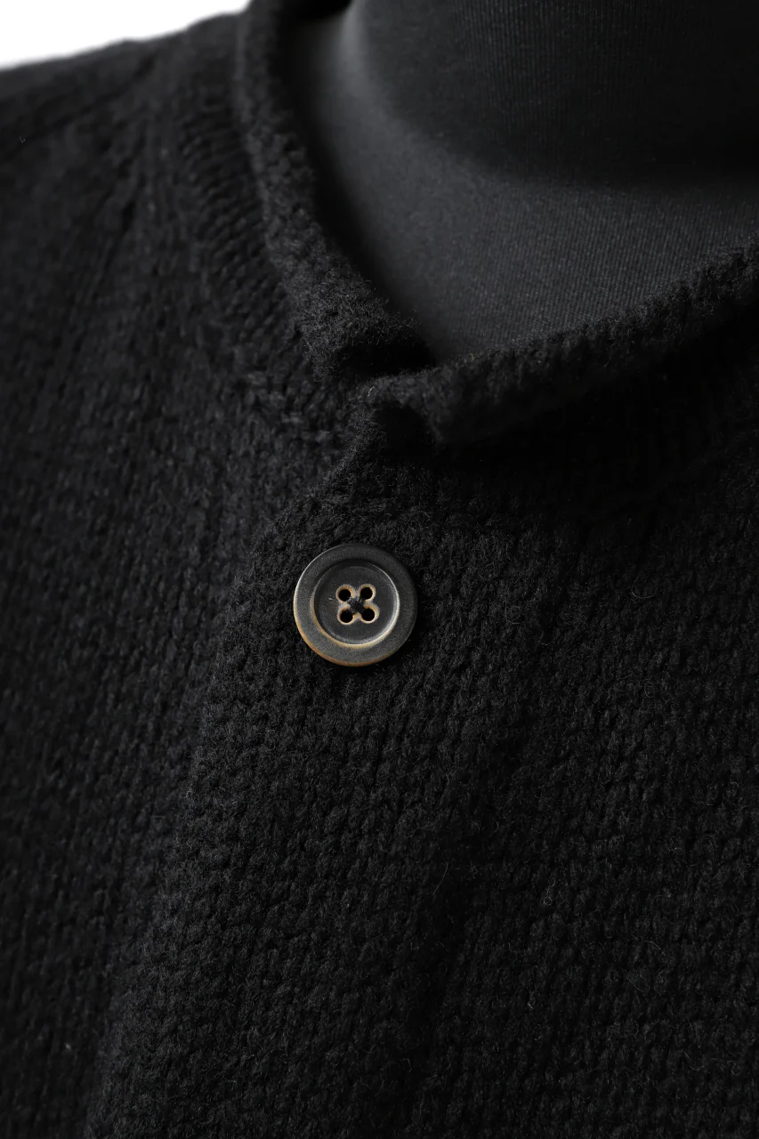 forme d'expression Buttoned Up Knitted Coat (Black) - Image 8
