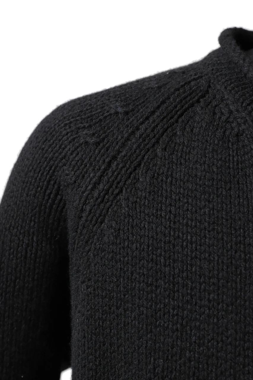 forme d'expression Buttoned Up Knitted Coat (Black) - Image 9