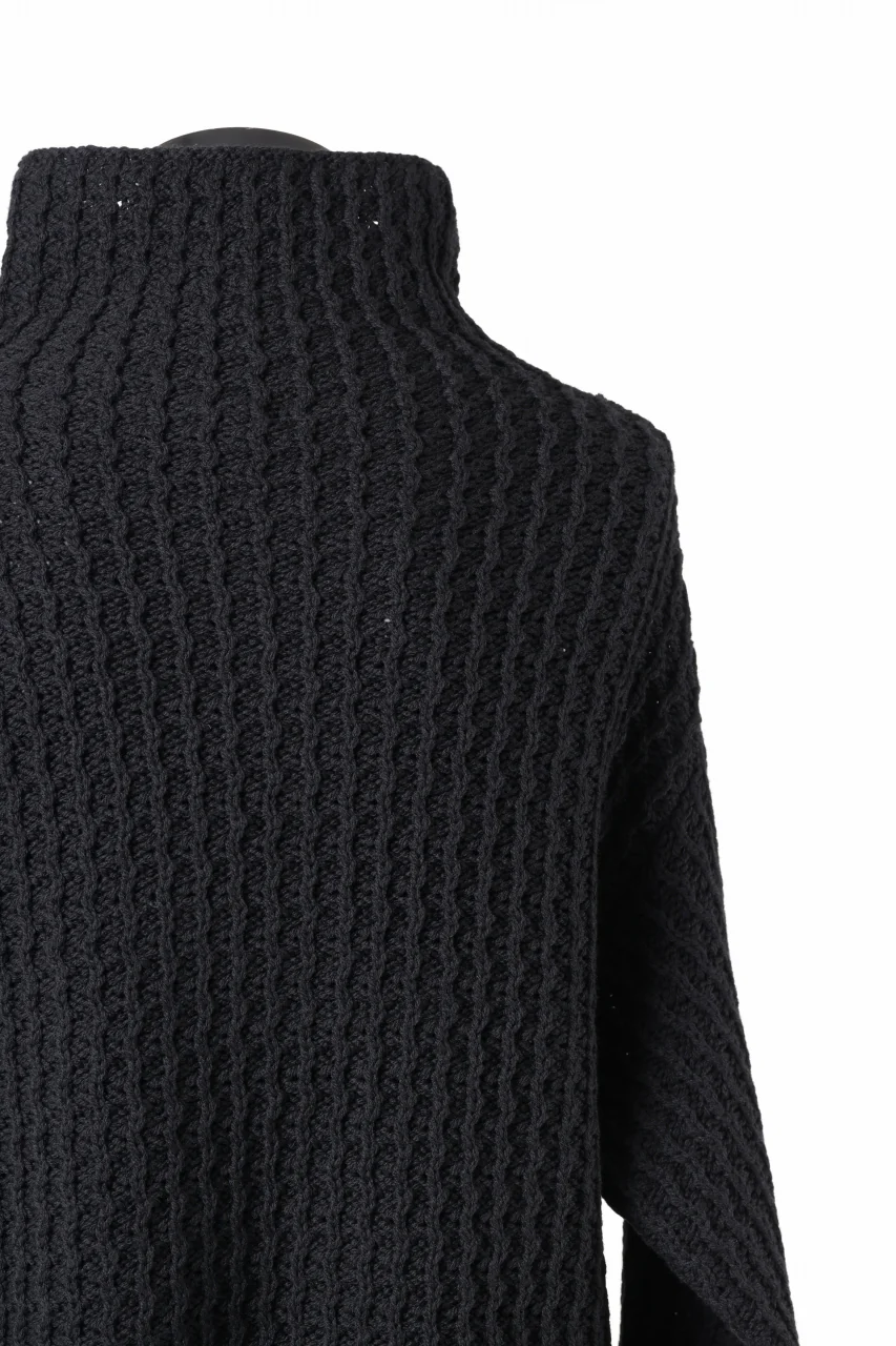 forme d'expression Chunky Ribbed Knit Sweater (Black) - Image 12