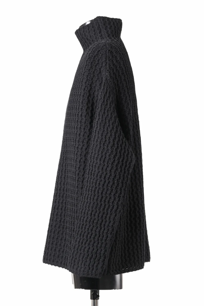 forme d'expression Chunky Ribbed Knit Sweater (Black) - Image 3