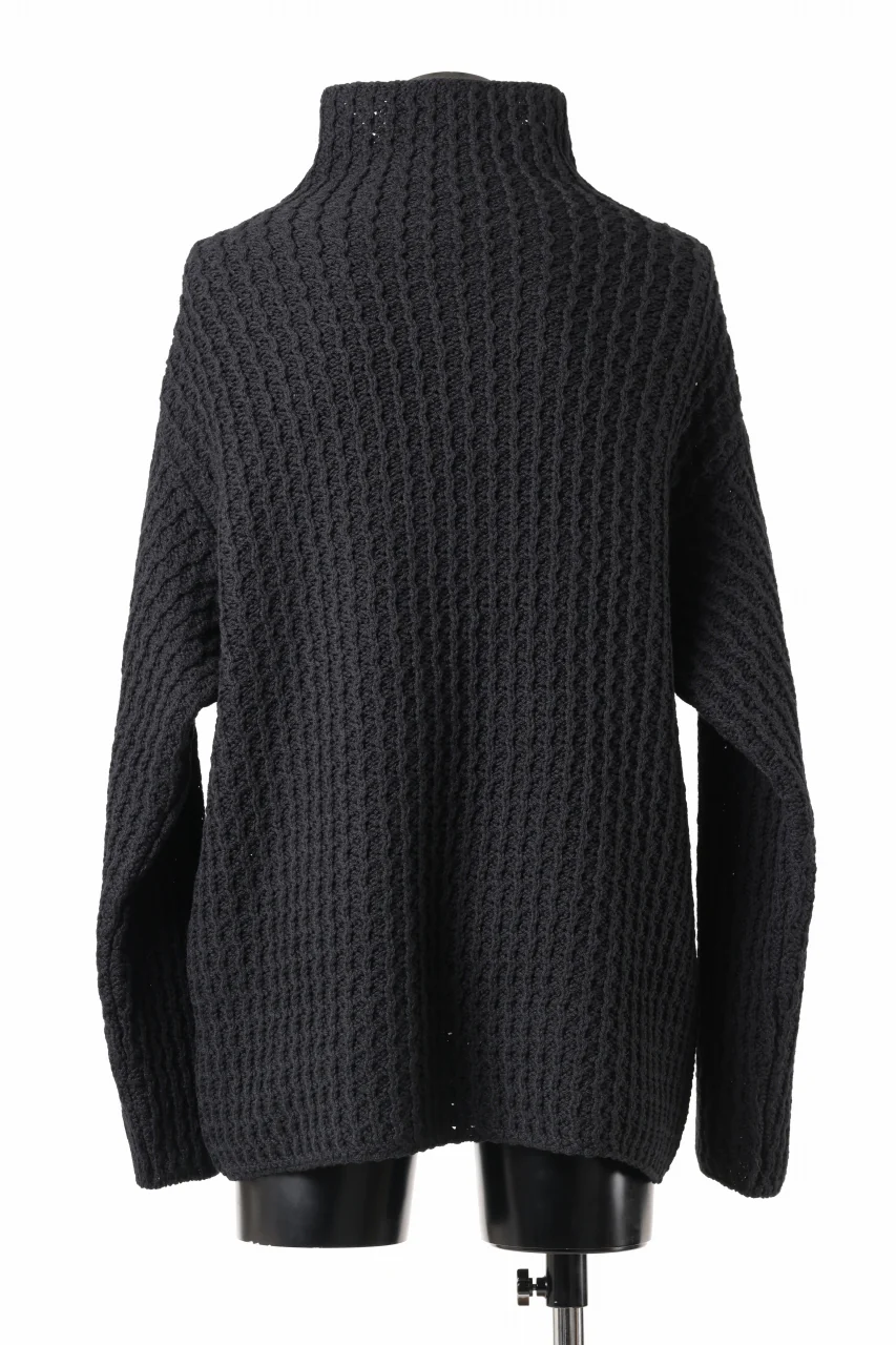 forme d'expression Chunky Ribbed Knit Sweater (Black) - Image 4