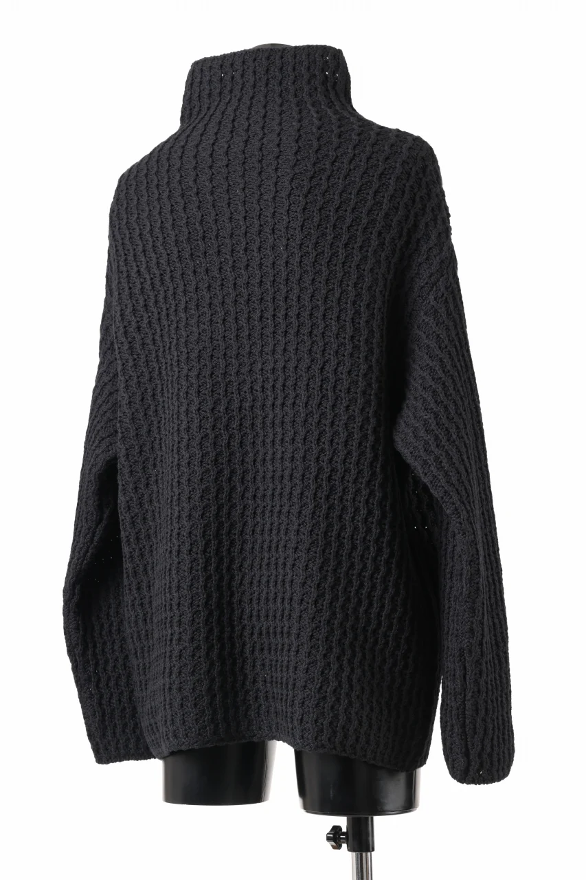 forme d'expression Chunky Ribbed Knit Sweater (Black) - Image 5