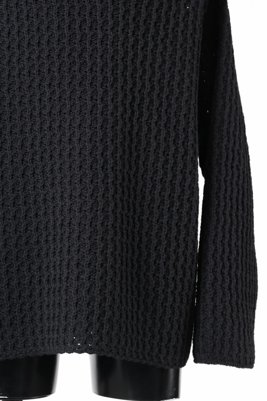 forme d'expression Chunky Ribbed Knit Sweater (Black) - Image 7
