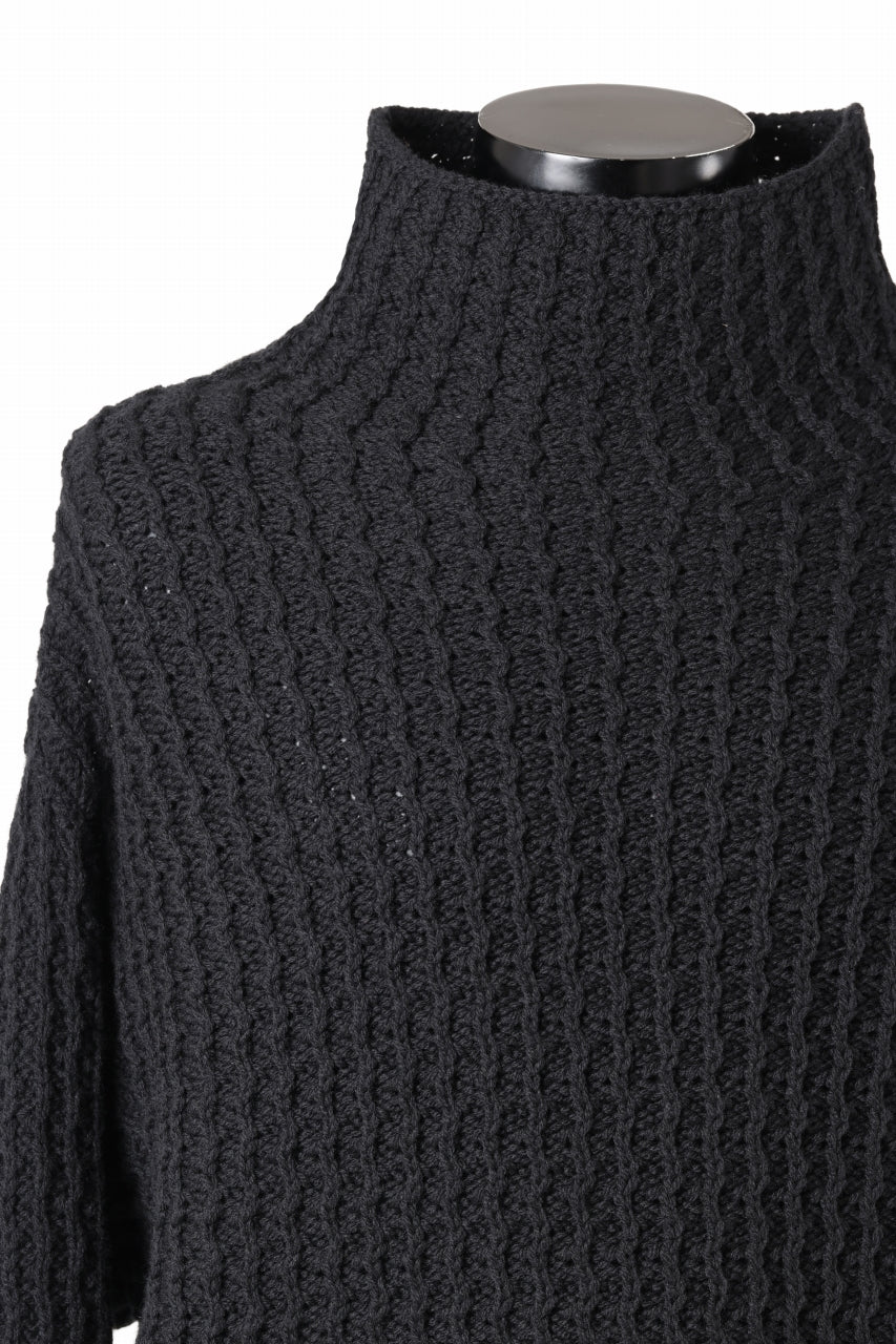 forme d'expression Chunky Ribbed Knit Sweater (Black) - Image 9