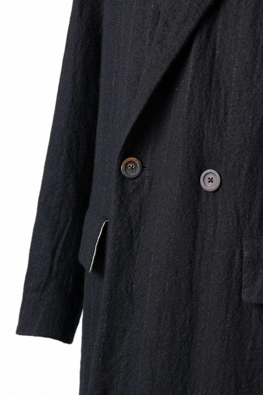 forme d'expression Double Breasted Long Coat (Black) - Image 12