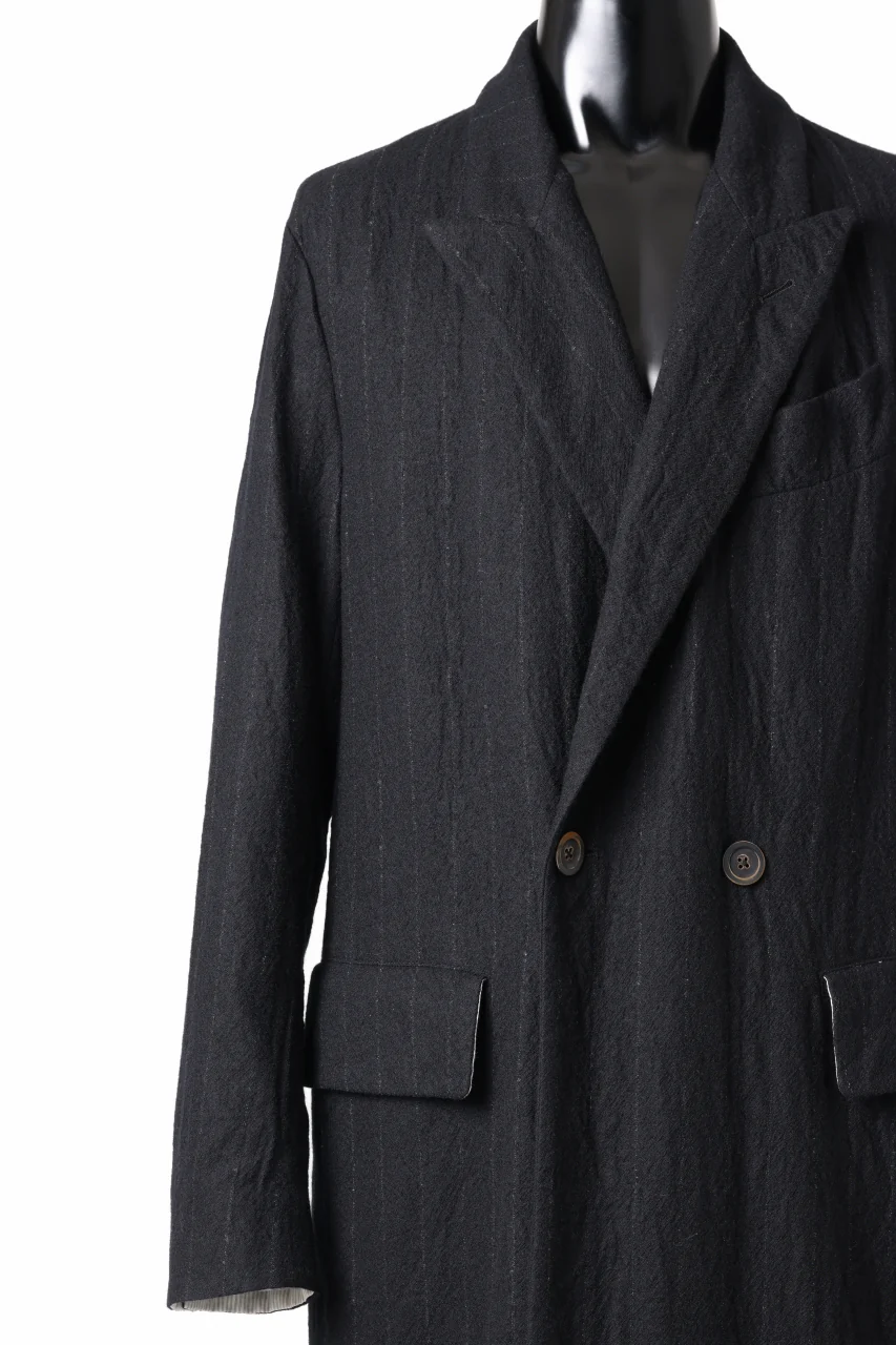 forme d'expression Double Breasted Long Coat (Black) - Image 13