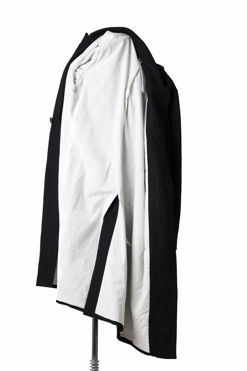 forme d'expression Double Breasted Long Coat (Black) - Image 17