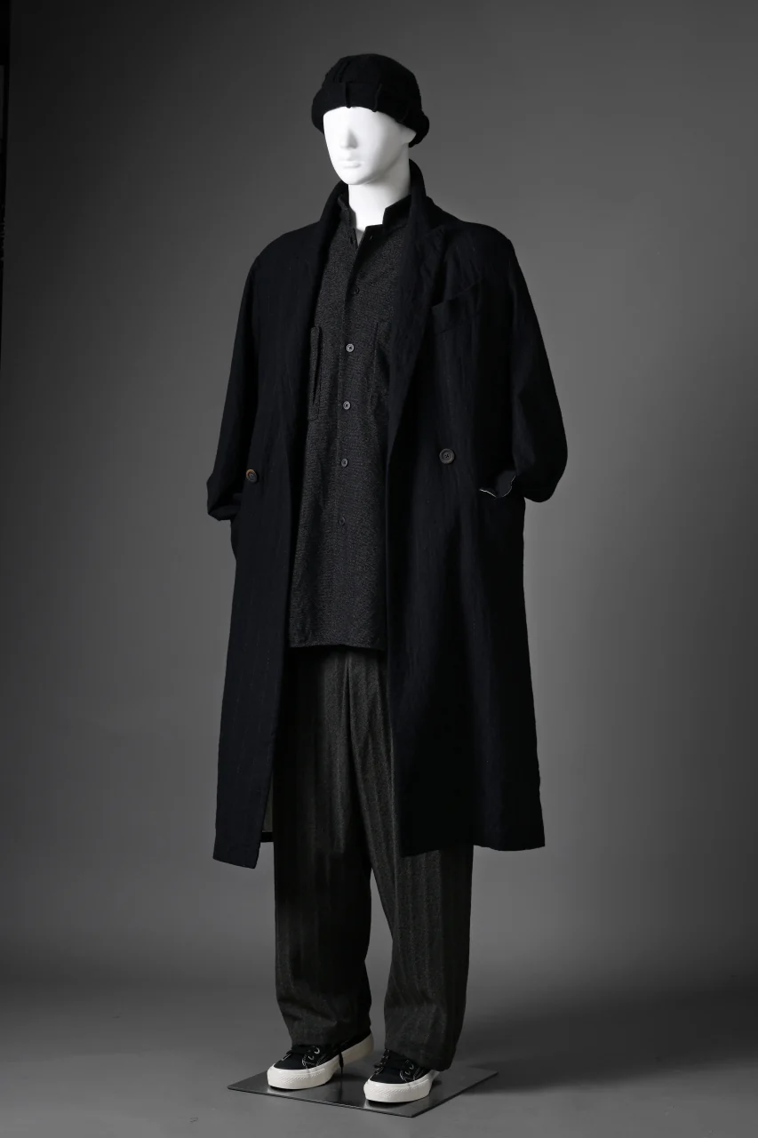 forme d'expression Double Breasted Long Coat (Black) - Image 25