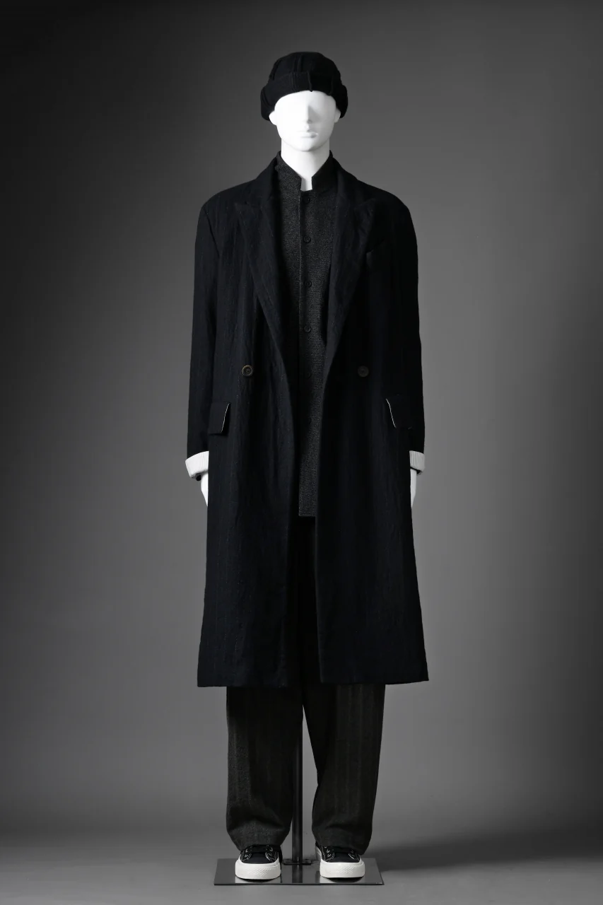 forme d'expression Double Breasted Long Coat (Black) - Image 26