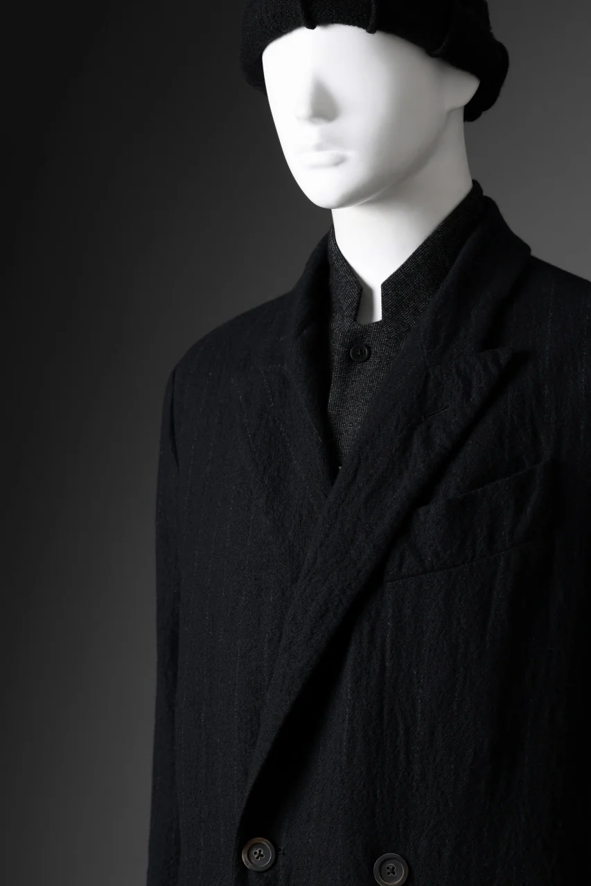 forme d'expression Double Breasted Long Coat (Black) - Image 29