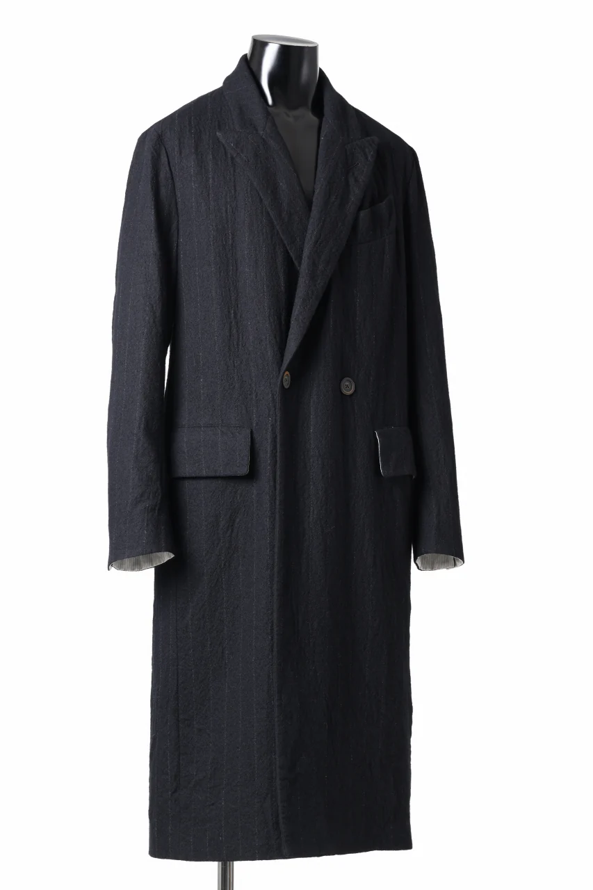 forme d'expression Double Breasted Long Coat (Black) - Image 3