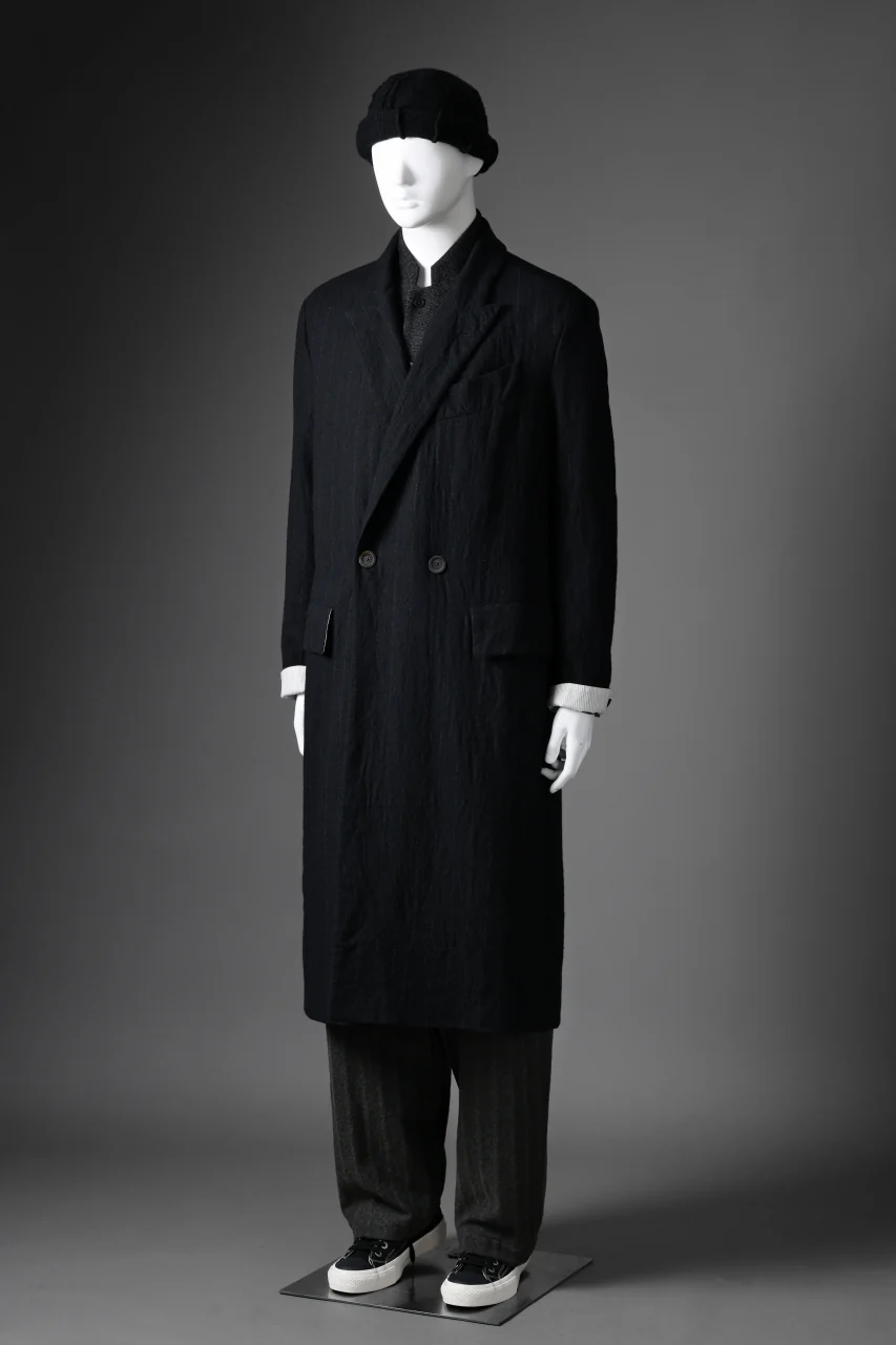 forme d'expression Double Breasted Long Coat (Black) - Image 30