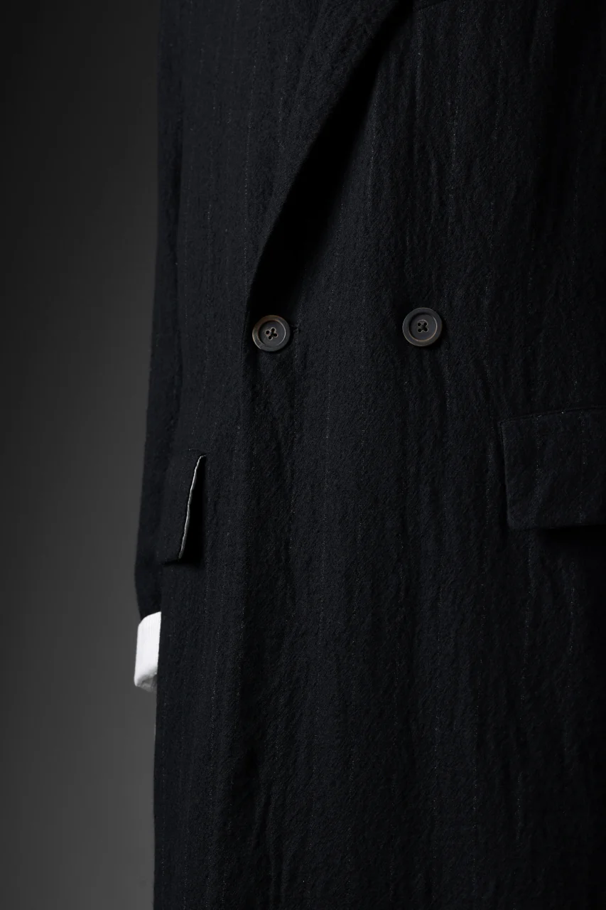 forme d'expression Double Breasted Long Coat (Black) - Image 34