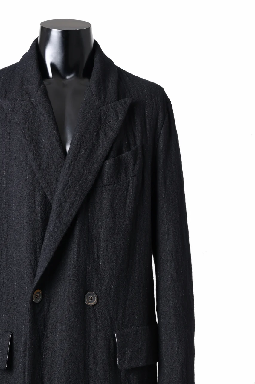 forme d'expression Double Breasted Long Coat (Black) - Image 7