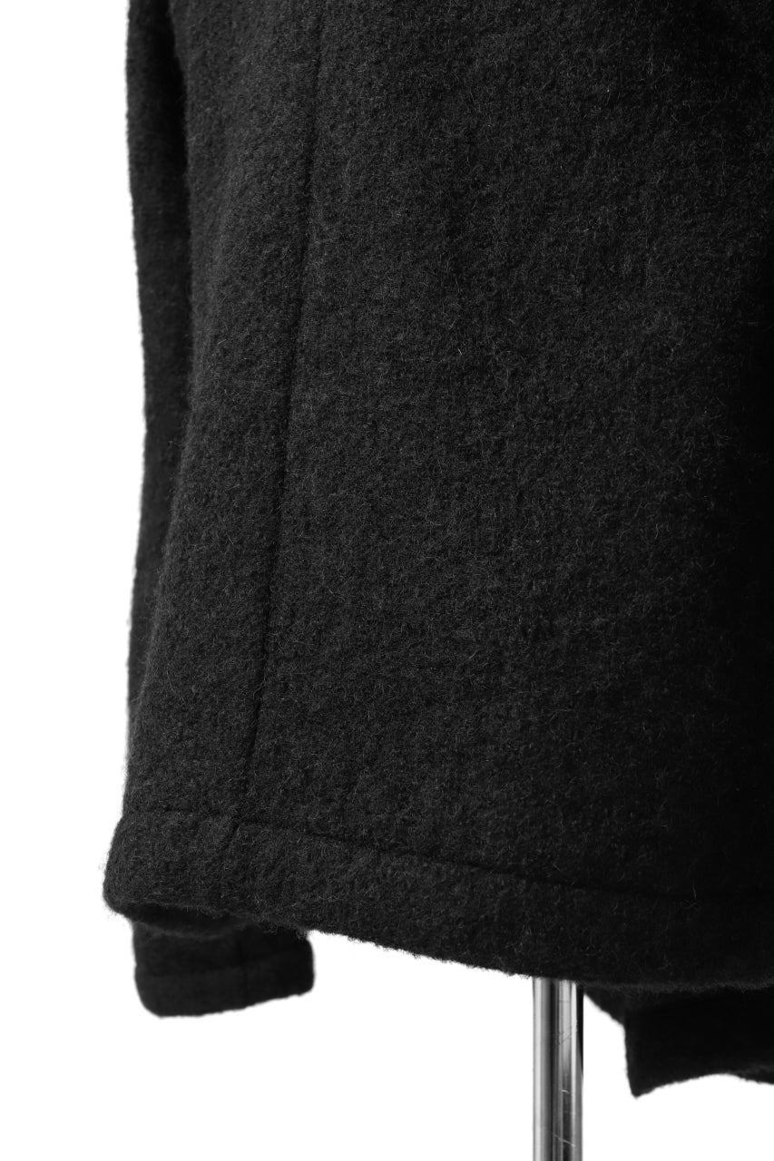 forme d'expression exclusive Hooded Cardigan Short-Coat (Black) - Image 22
