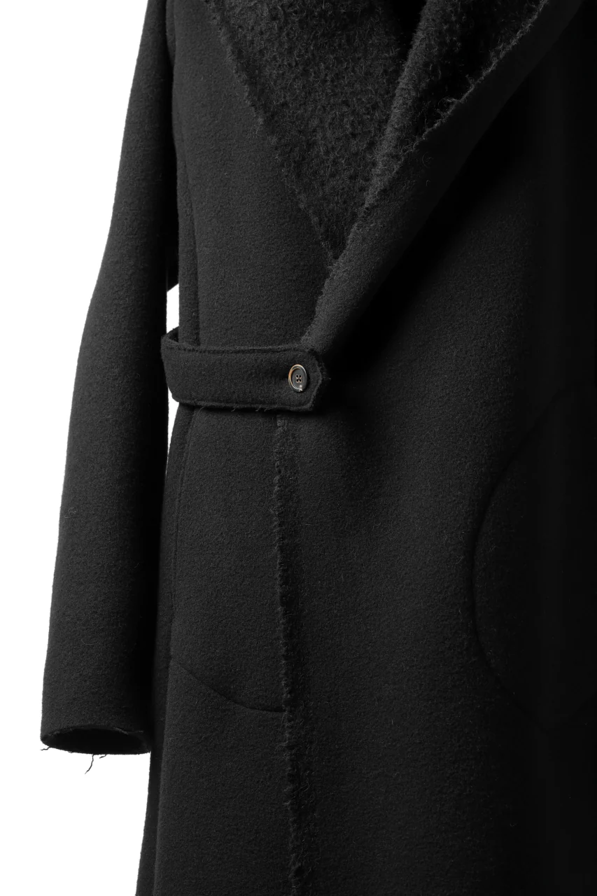 forme d'expression exclusive Hooded Robe Coat (Black) - Image 10