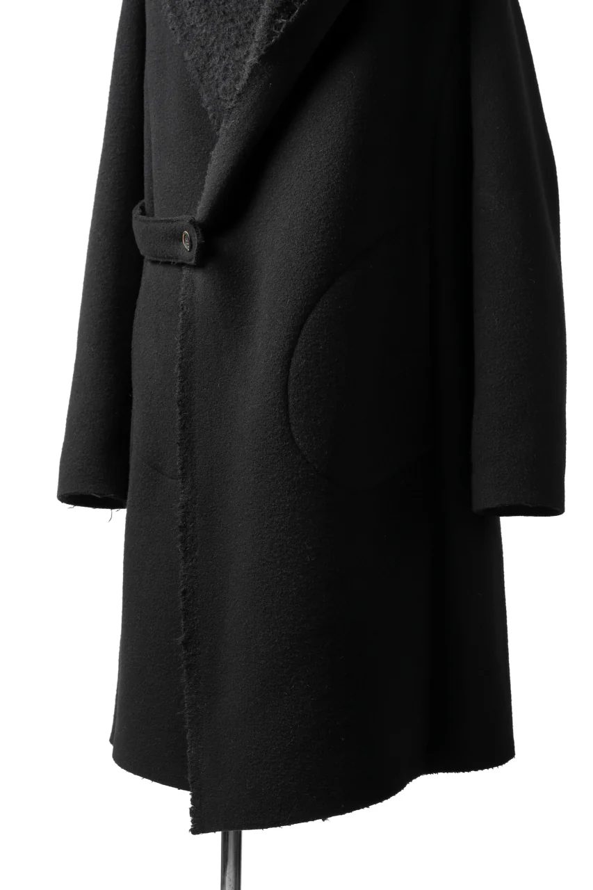 forme d'expression exclusive Hooded Robe Coat (Black) - Image 12