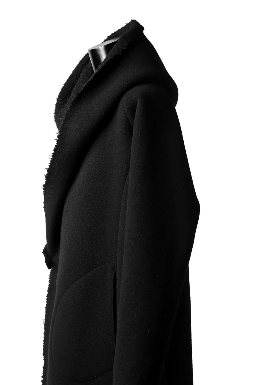 forme d'expression exclusive Hooded Robe Coat (Black) - Image 13