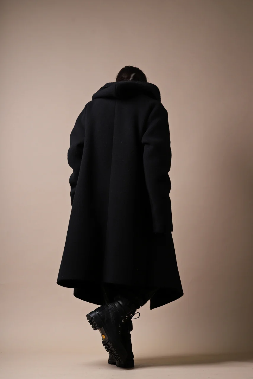 forme d'expression exclusive Hooded Robe Coat (Black) - Image 23