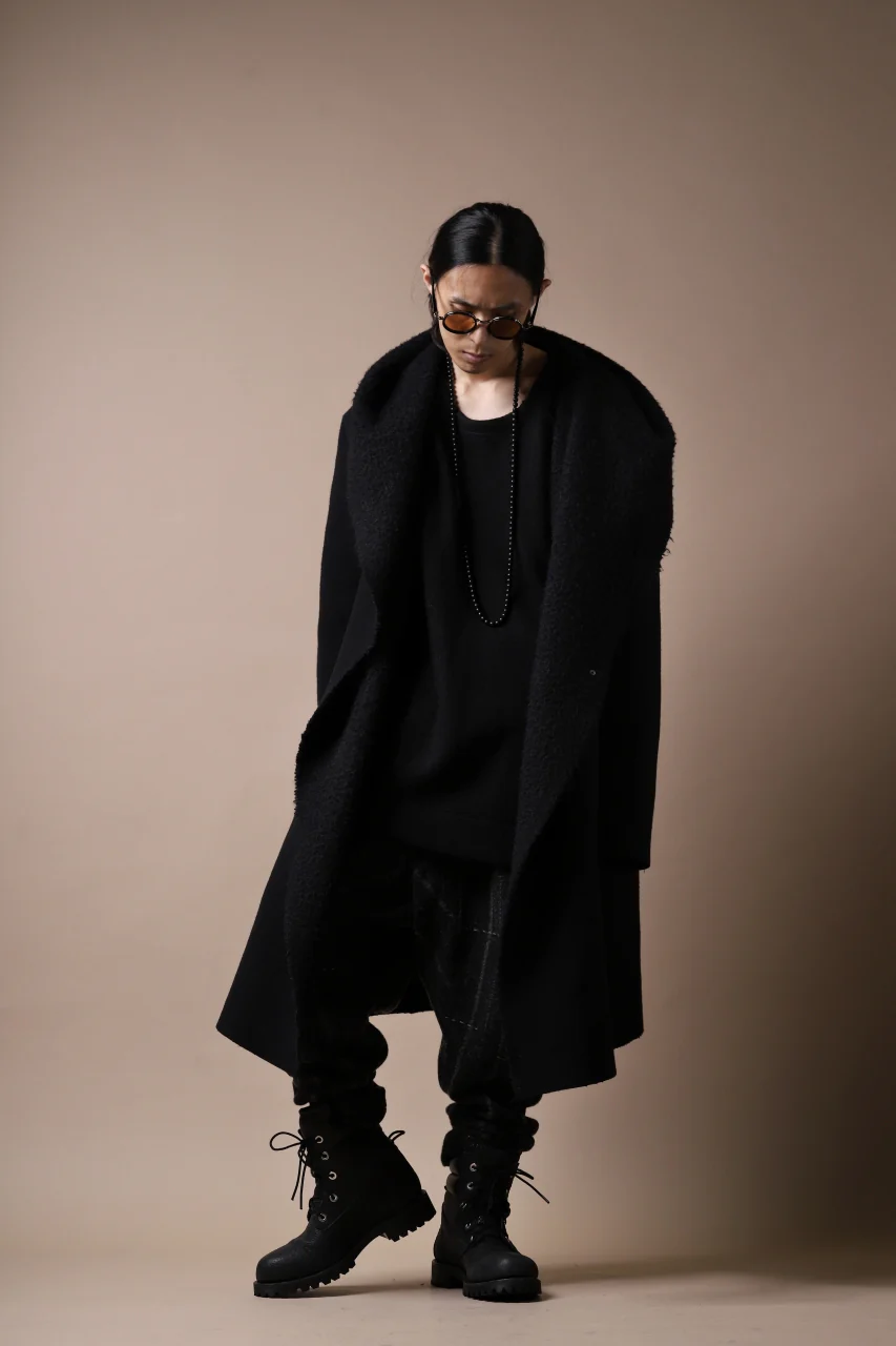 forme d'expression exclusive Hooded Robe Coat (Black) - Image 24