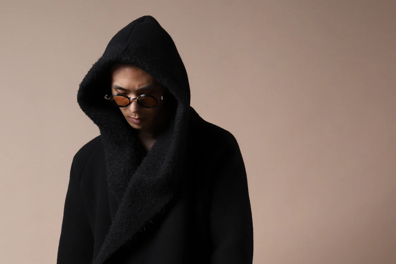 forme d'expression exclusive Hooded Robe Coat (Black) - Image 26