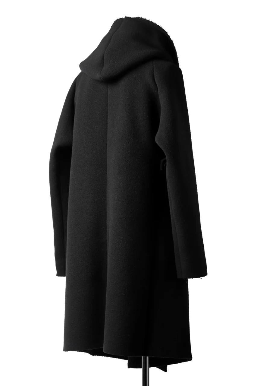 forme d'expression exclusive Hooded Robe Coat (Black) - Image 6