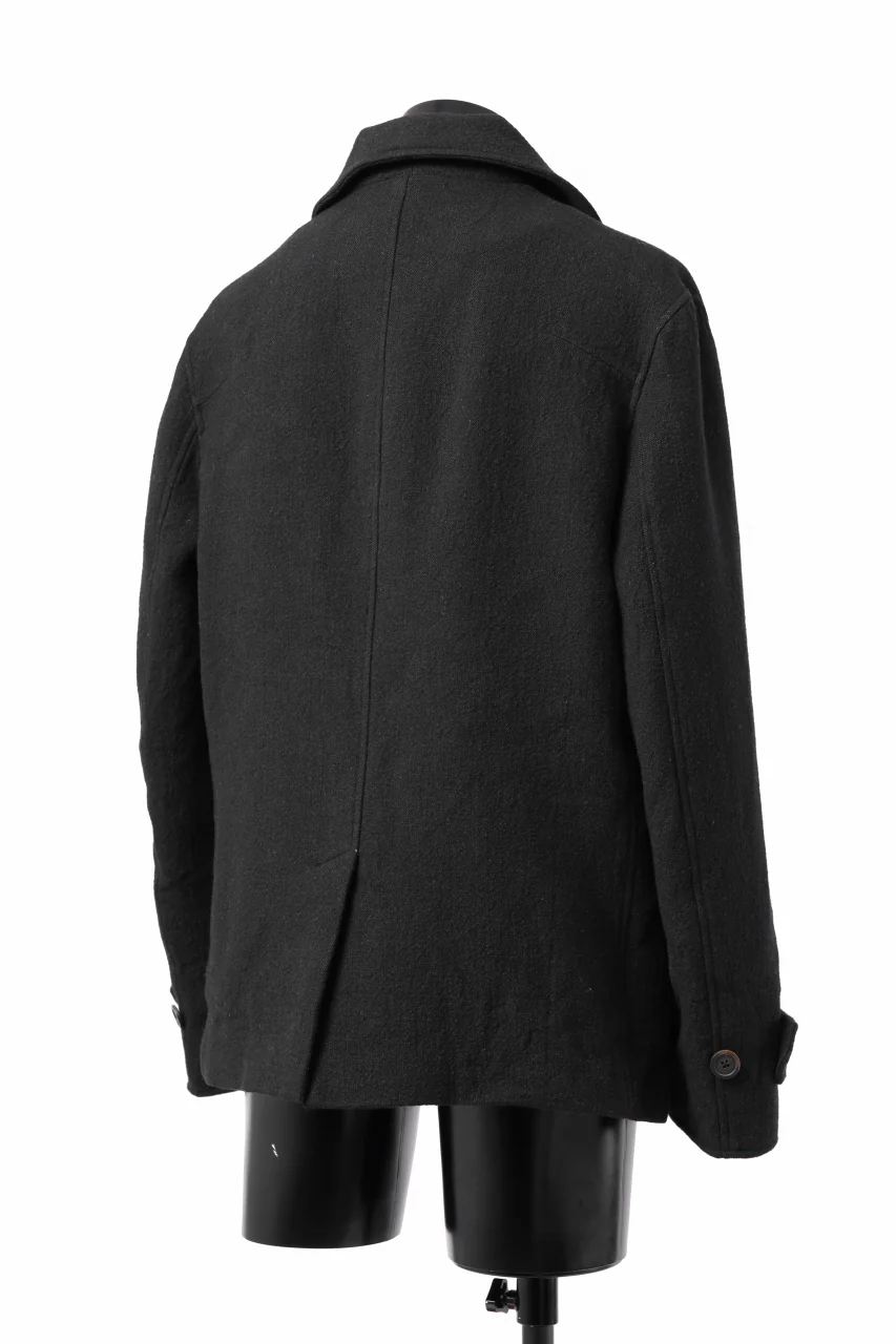 forme d'expression Hidden Plaquette Caban Short Coat (Black) - Image 14