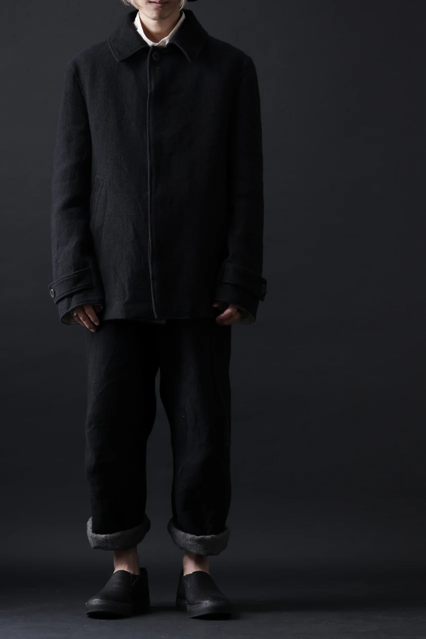 forme d'expression Hidden Plaquette Caban Short Coat (Black) - Image 34