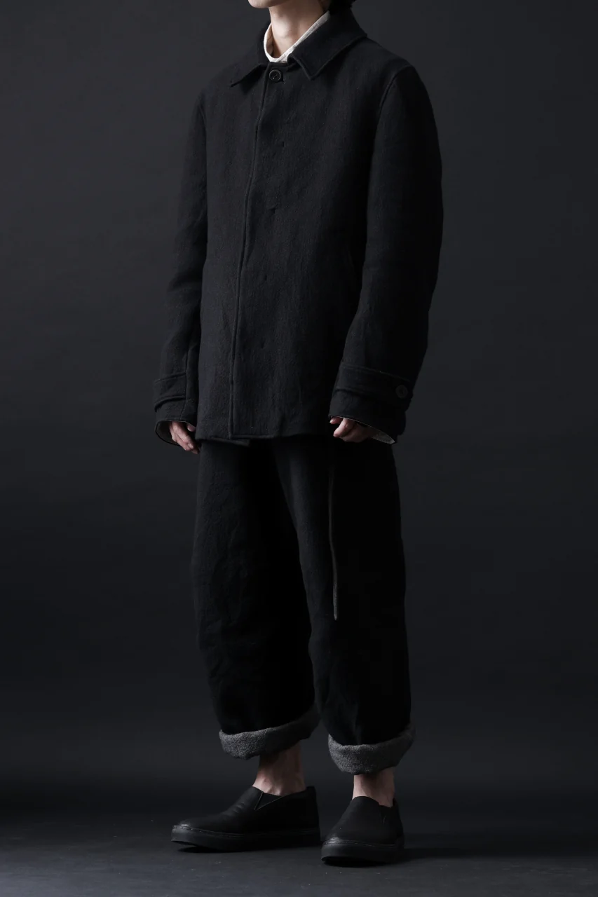 forme d'expression Hidden Plaquette Caban Short Coat (Black) - Image 35