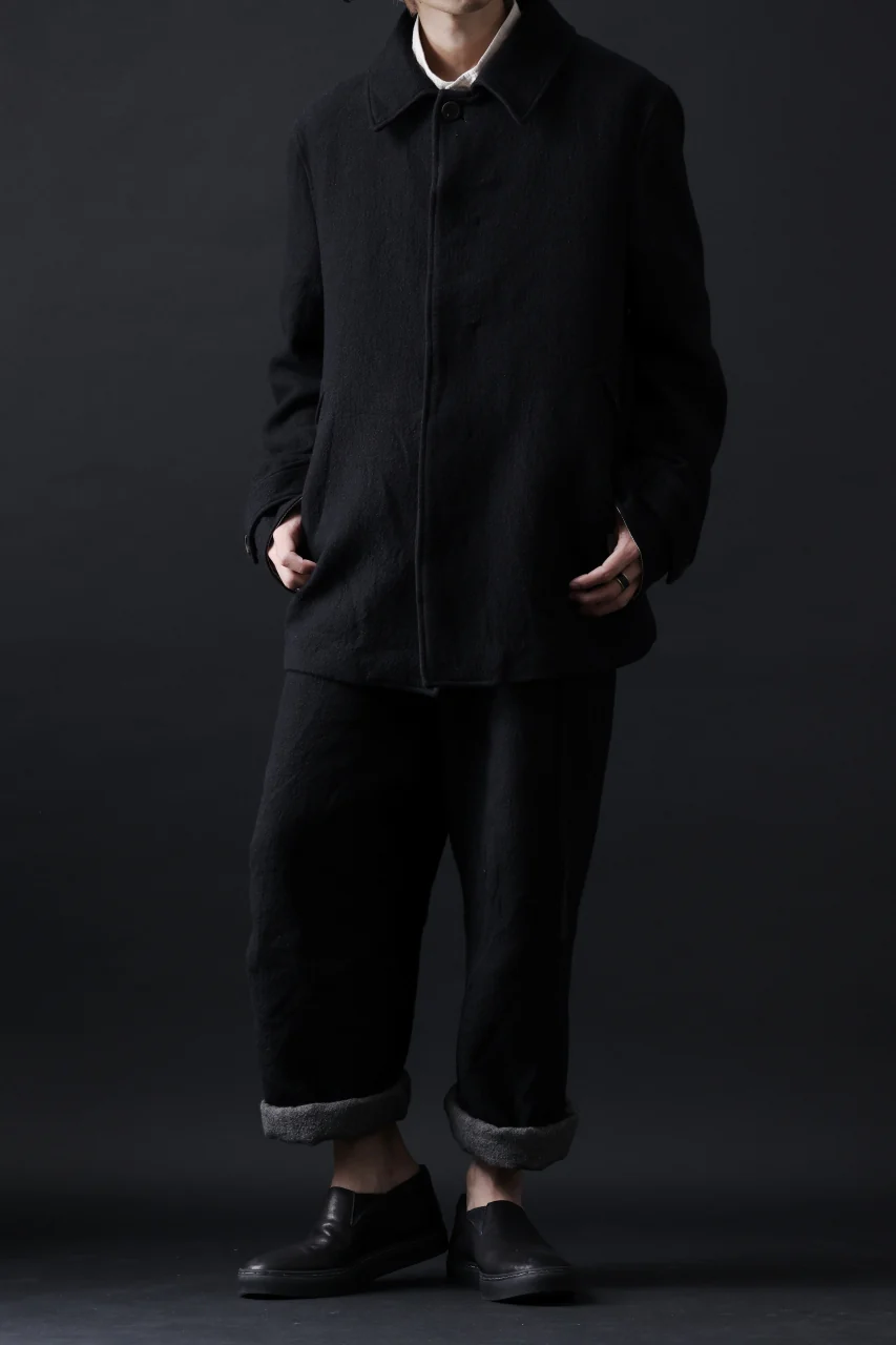 forme d'expression Hidden Plaquette Caban Short Coat (Black) - Image 37