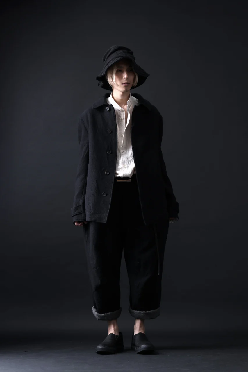 forme d'expression Hidden Plaquette Caban Short Coat (Black) - Image 42