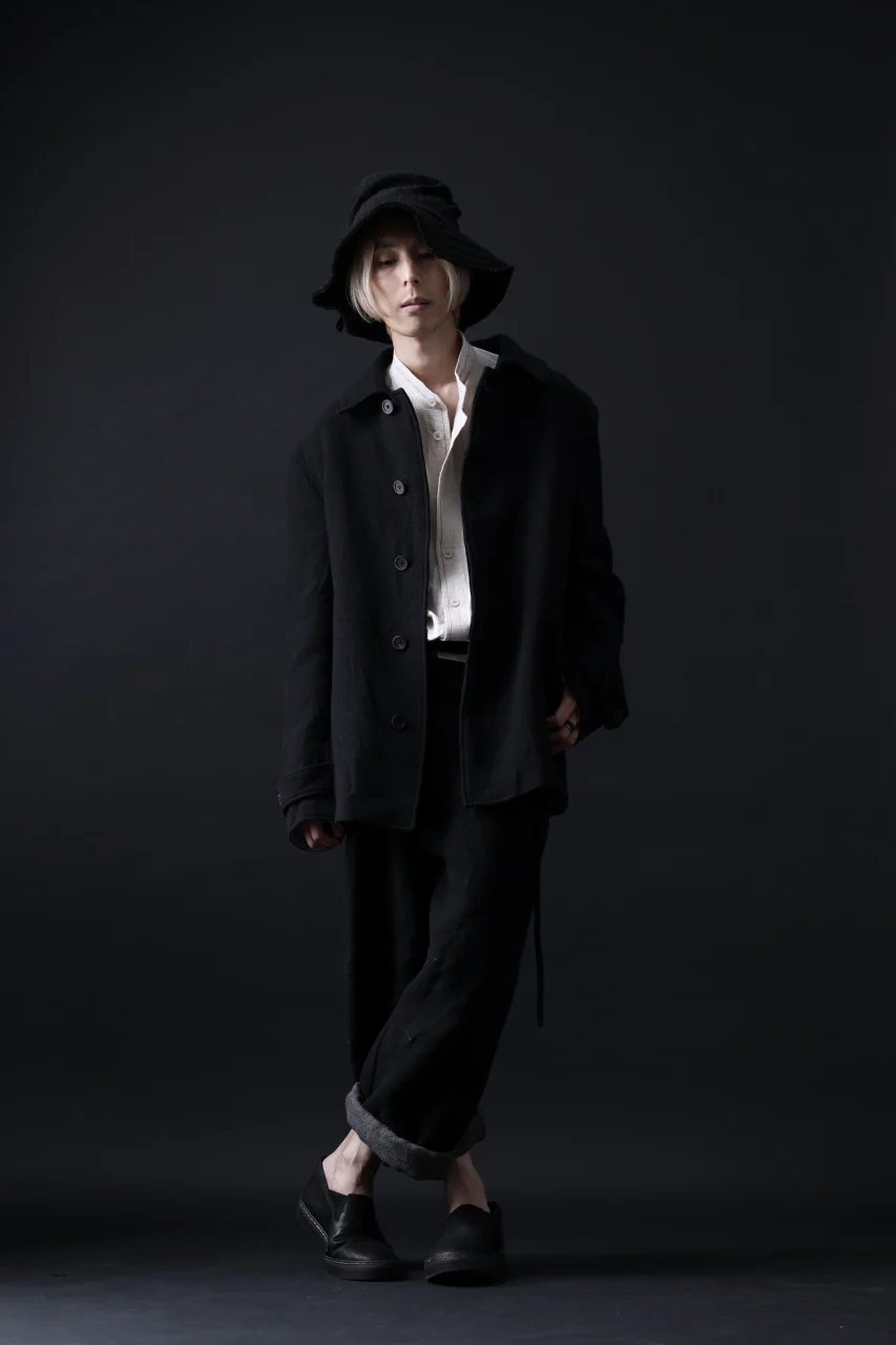 forme d'expression Hidden Plaquette Caban Short Coat (Black) - Image 44